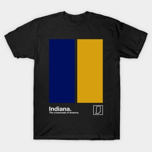 Indiana State Flag  // Original Minimalist Artwork Poster Design T-Shirt